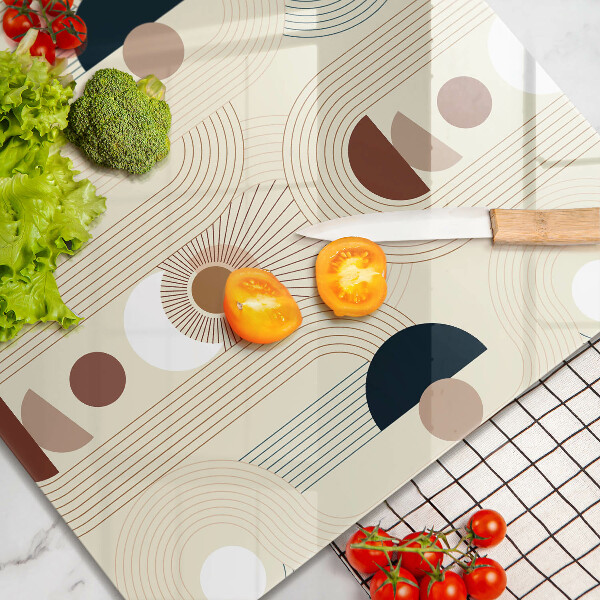 Steklena podloga za rezanje Boho geometrijske oblike