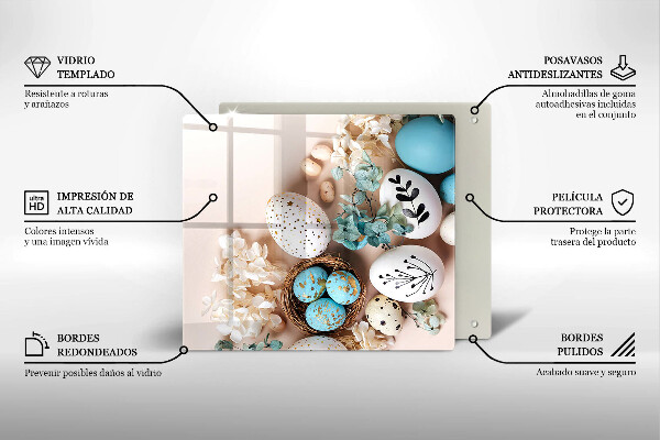 Steklena podloga za rezanje Velikonočni okraski