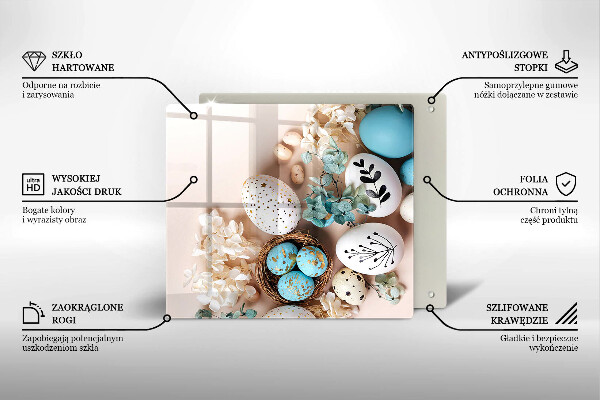 Steklena podloga za rezanje Velikonočni okraski