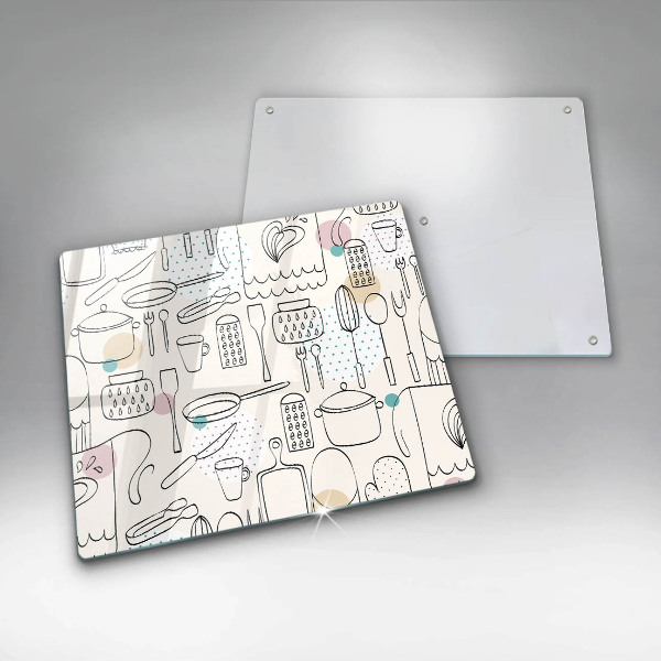 Steklena podloga za rezanje Kuhinjski dodatki