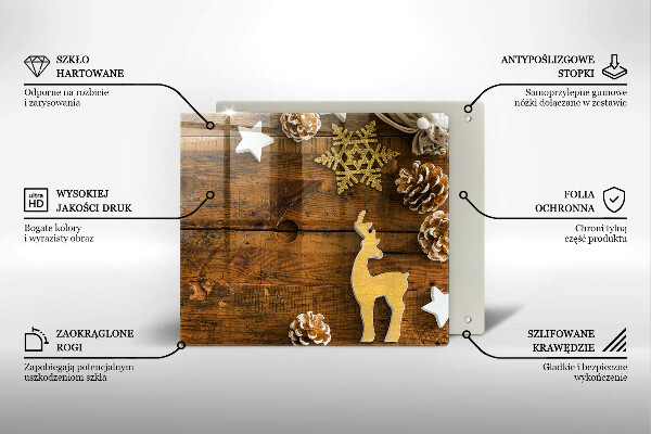 Steklena podloga za rezanje božični okraski