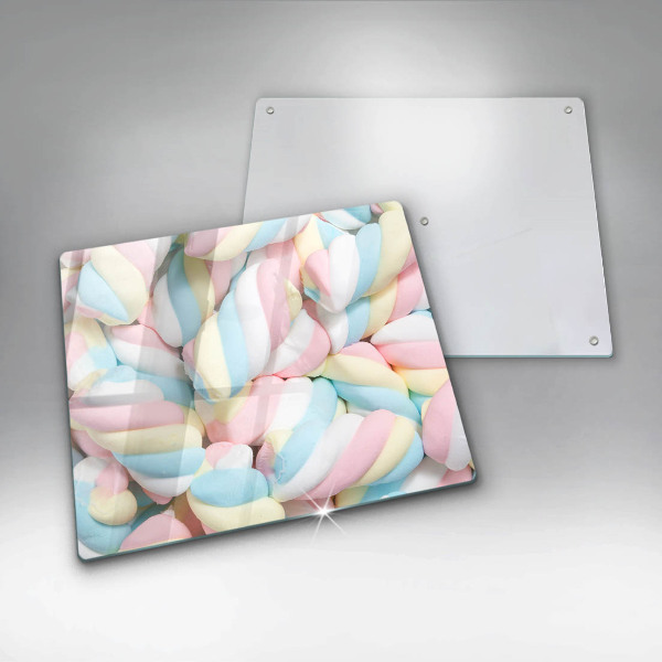 Steklena podloga za rezanje Pisani marshmallows