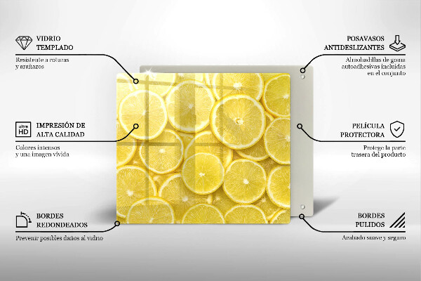 Steklena podloga za rezanje Sadež limone