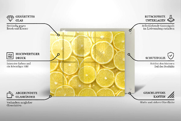 Steklena podloga za rezanje Sadež limone