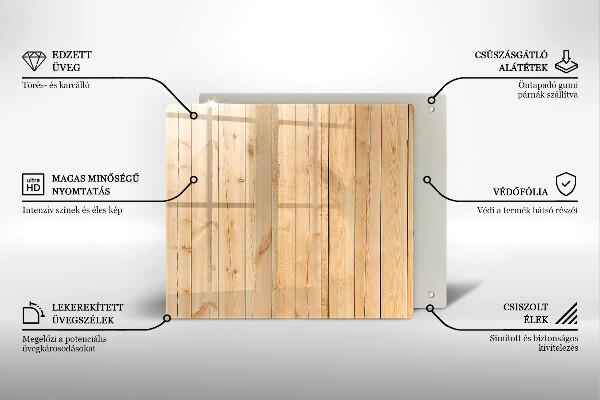 Steklena podloga za rezanje Občutljive lesene deske