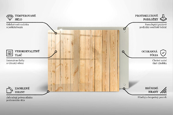 Steklena podloga za rezanje Občutljive lesene deske