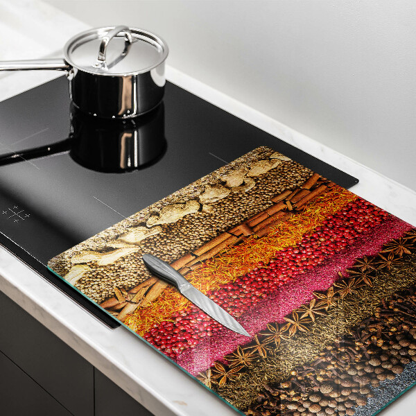 Steklena podloga za rezanje Pisane začimbe