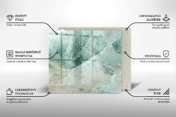 Steklena podloga za rezanje Kamnita struktura