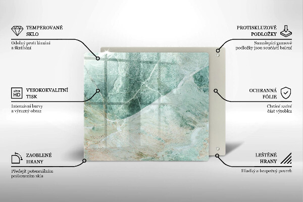 Steklena podloga za rezanje Kamnita struktura