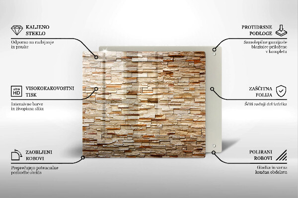 Steklena podloga za rezanje Tekstura okrasnih kamnov