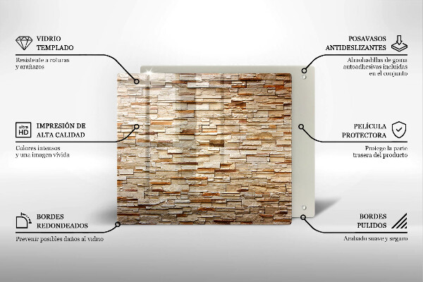 Steklena podloga za rezanje Tekstura okrasnih kamnov