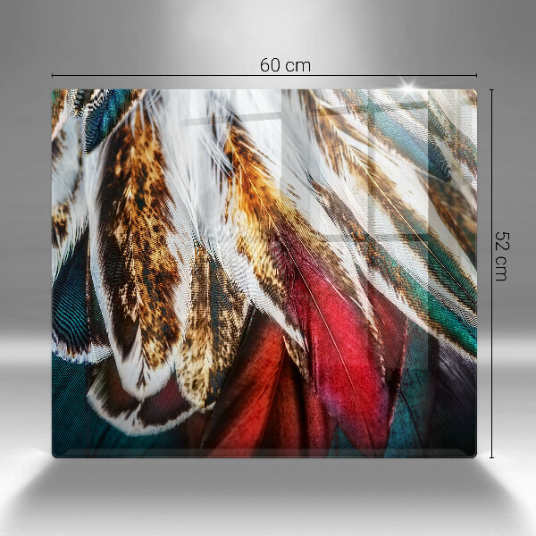 Steklena podloga za rezanje Boho ptičje perje