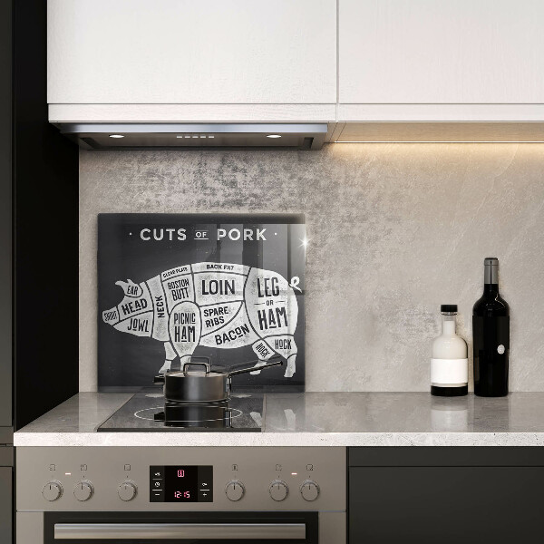 Steklena podloga za rezanje Svinjsko svinjsko meso