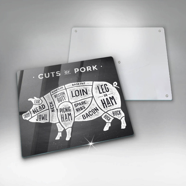 Steklena podloga za rezanje Svinjsko svinjsko meso