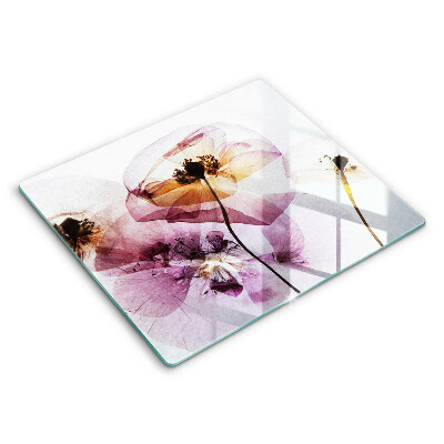 Steklena podloga za rezanje Nežni cvetovi