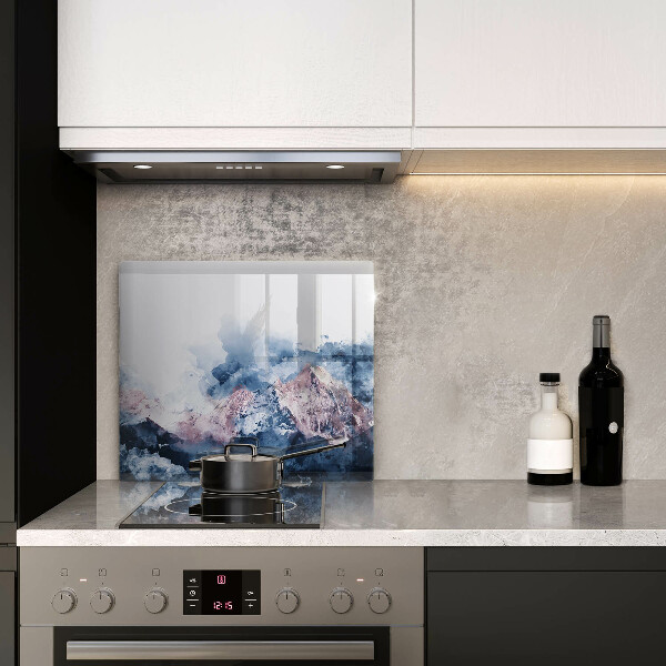 Steklena podloga za rezanje Abstraktno poslikane gore