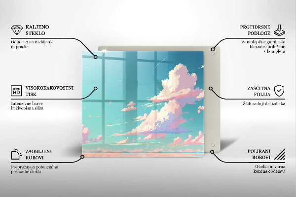 Steklena podloga za rezanje Pravljična nebesa