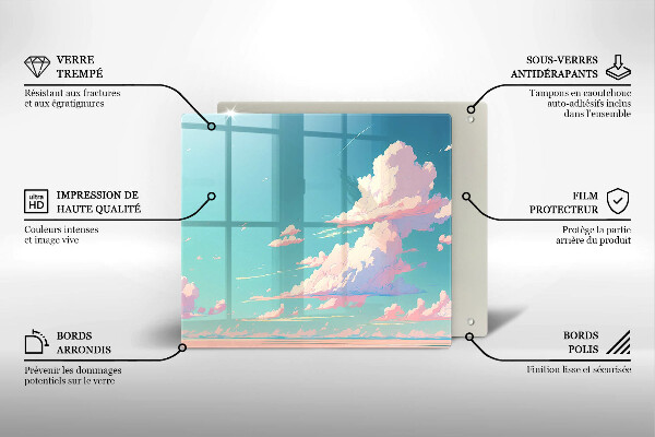 Steklena podloga za rezanje Pravljična nebesa