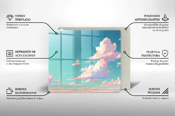 Steklena podloga za rezanje Pravljična nebesa