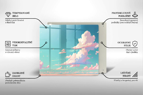 Steklena podloga za rezanje Pravljična nebesa