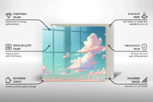 Steklena podloga za rezanje Pravljična nebesa