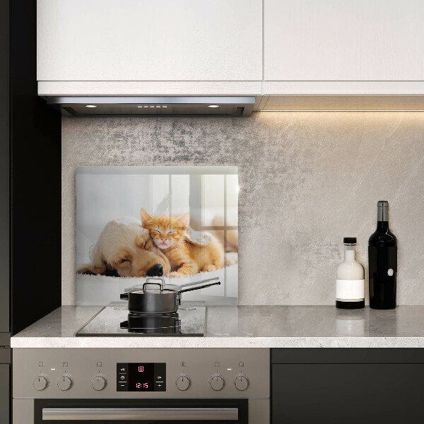 Steklena podloga za rezanje Živali pes in mačka