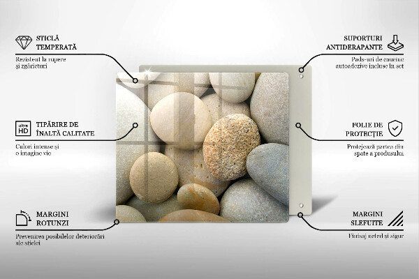 Steklena podloga za rezanje Vzorec ovalnih kamnov