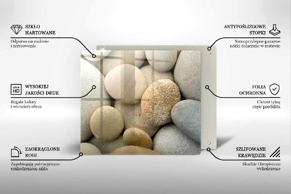 Steklena podloga za rezanje Vzorec ovalnih kamnov