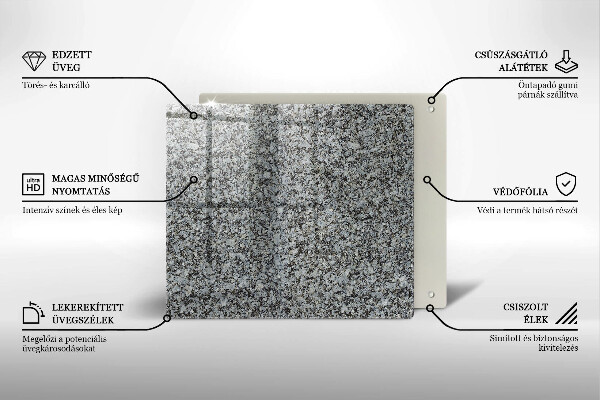 Steklena podloga za rezanje Kamnita tekstura