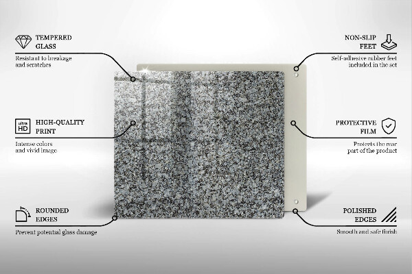 Steklena podloga za rezanje Kamnita tekstura