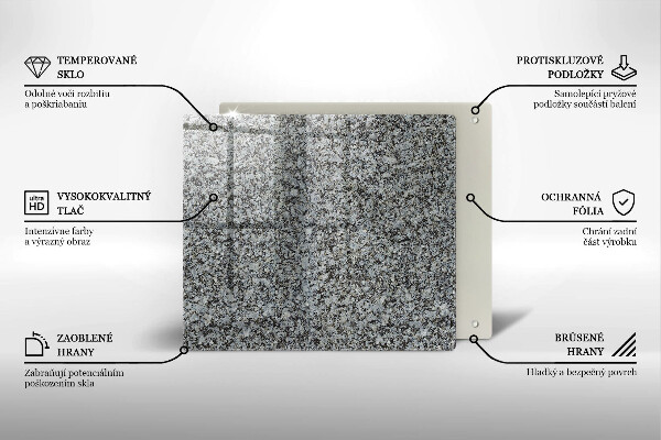 Steklena podloga za rezanje Kamnita tekstura