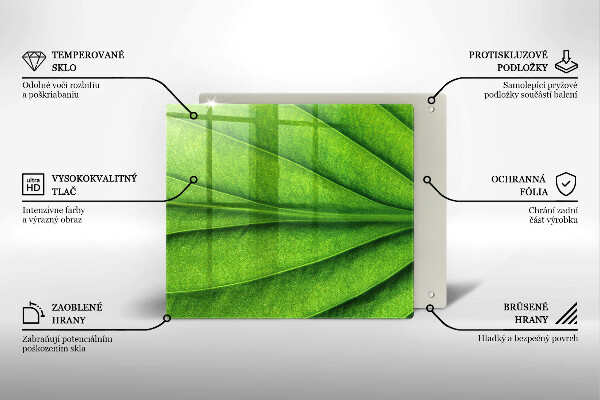 Steklena podloga za rezanje Naravni žilni list