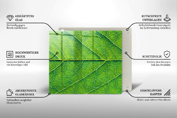 Steklena podloga za rezanje Naravne listne žile