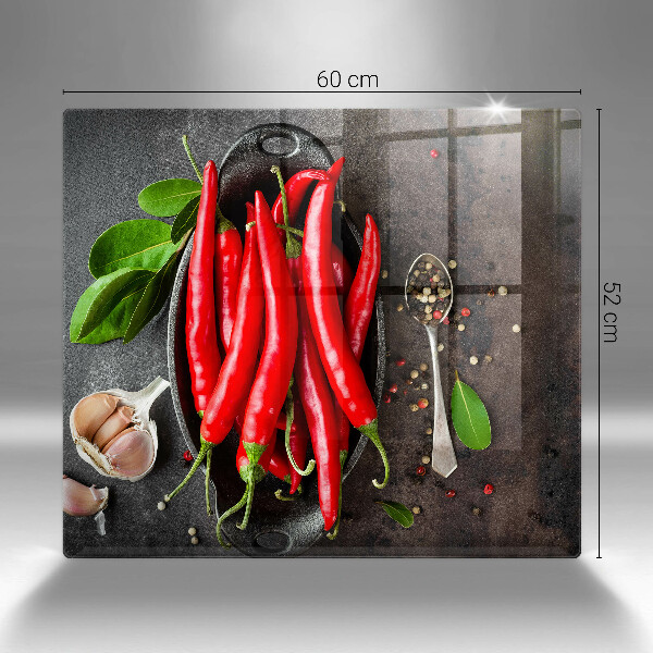 Steklena podloga za rezanje Rdeča čili paprika