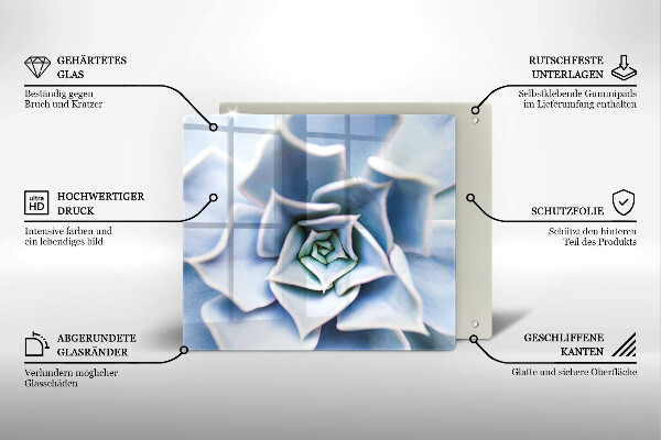 Steklena podloga za rezanje Cvetlična rastlina
