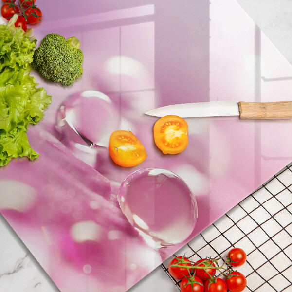 Steklena podloga za rezanje Rosni cvetni listi