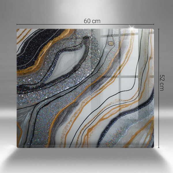 Steklena podloga za rezanje kamen z zlatom