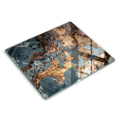 Steklena podloga za rezanje Struktura zlate kamnine