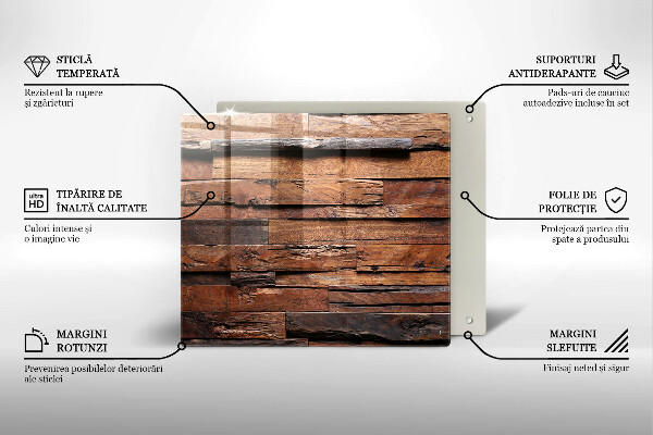 Steklena podloga za rezanje Dekorativne lesene plošče