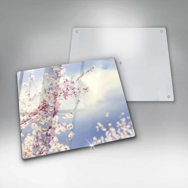 Steklena podloga za rezanje Cvetoče drevo