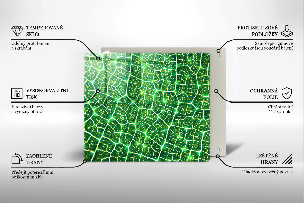 Steklena podloga za rezanje Struktura listov