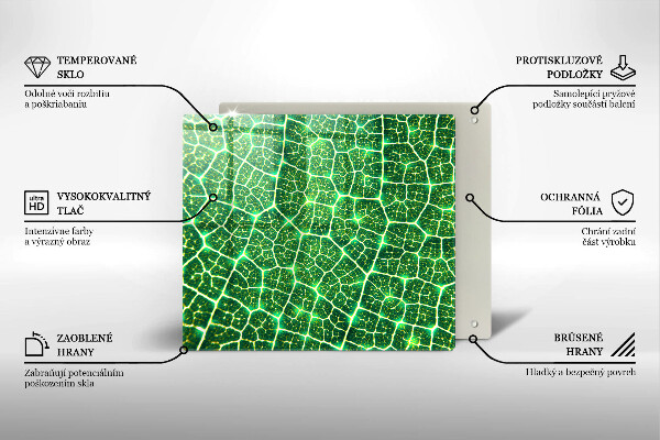 Steklena podloga za rezanje Struktura listov