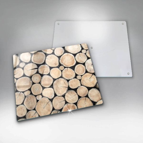 Steklena podloga za rezanje Lesena debla