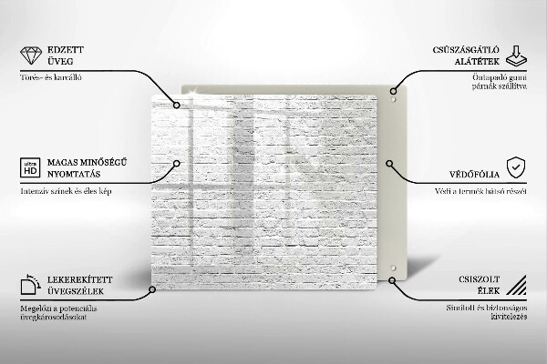 Steklena podloga za rezanje Stena iz opečne stene
