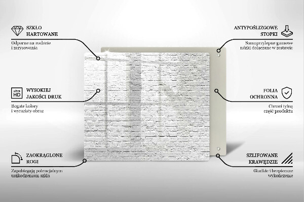 Steklena podloga za rezanje Stena iz opečne stene