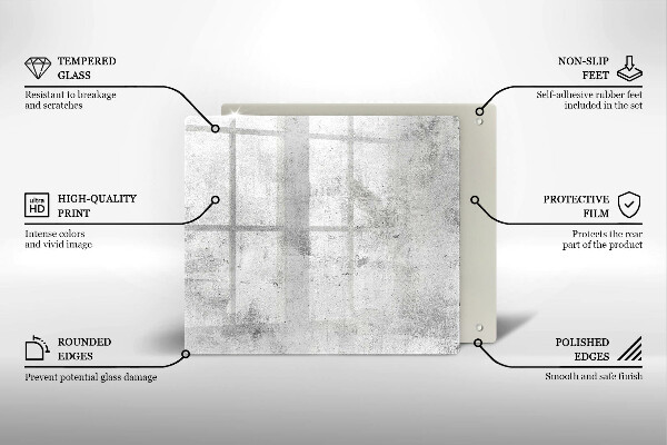 Steklena podloga za rezanje Tekstura betona