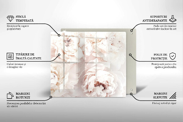 Steklena podloga za rezanje Pastelne potonike