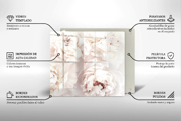 Steklena podloga za rezanje Pastelne potonike