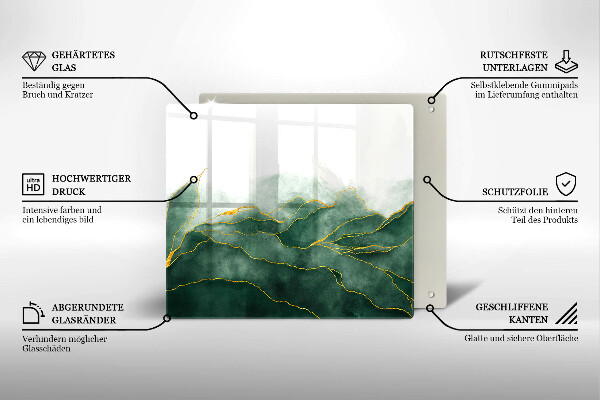 Steklena podloga za rezanje Abstraktna narava