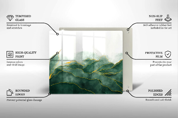 Steklena podloga za rezanje Abstraktna narava